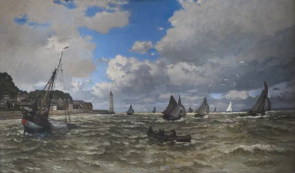 Mouth of the Seine, Honfleur by Claude Monet, 1865